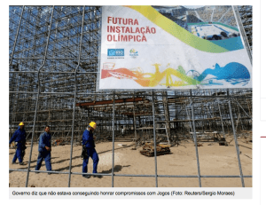 Bauarbeiten für Olympia, Screenshot "Globo"