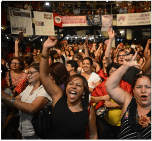Frauenproteste in Brasilien Foto: Screenshot www.ocafezinho.com