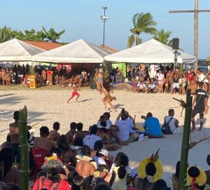 Kampfsport der Frauen bei den Indigenen Spiele Pataxó 2023 in Santa Cru de Cabralia im Süden Bahias @BC_Kirchner